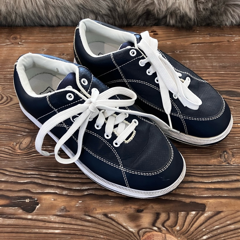 Stylish Navy Blue & White bowling shoes Slide-Rite by Dexter